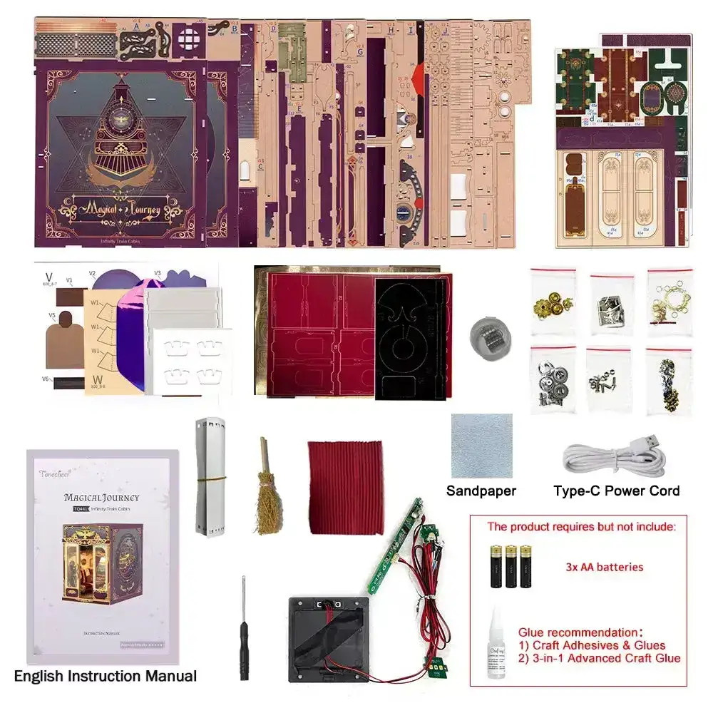 Tonecheer Book Nook - Infinity Train Cabin Kit, Magical Journey