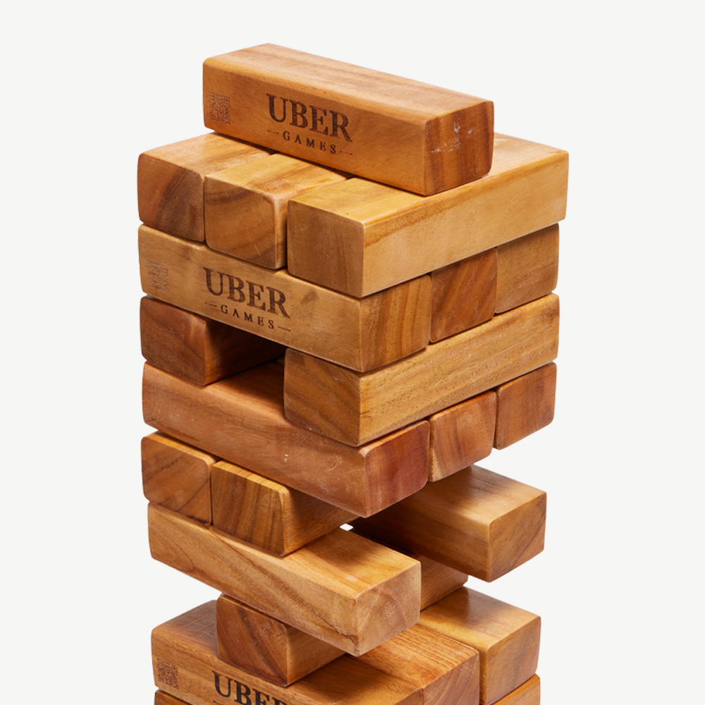 Uber Giant Tumble Tower Varnished Hardwood