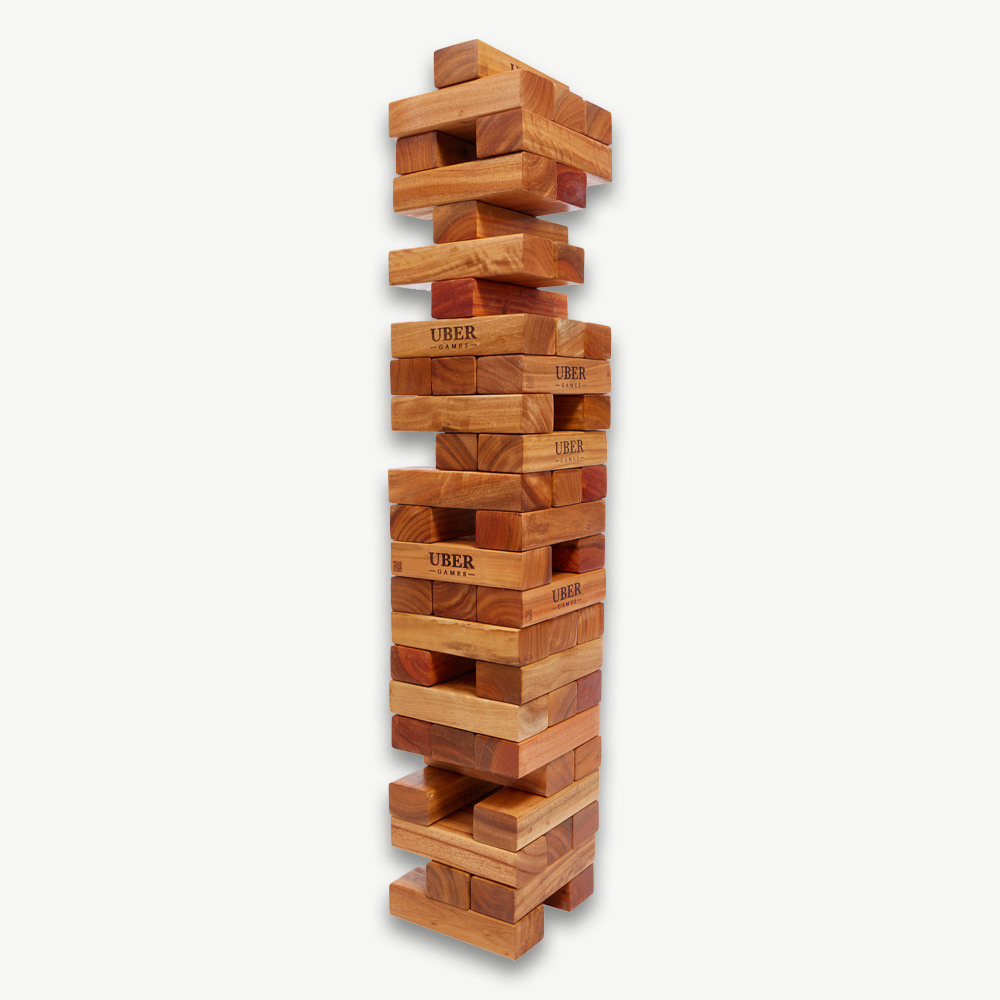 Uber Giant Tumble Tower Varnished Hardwood
