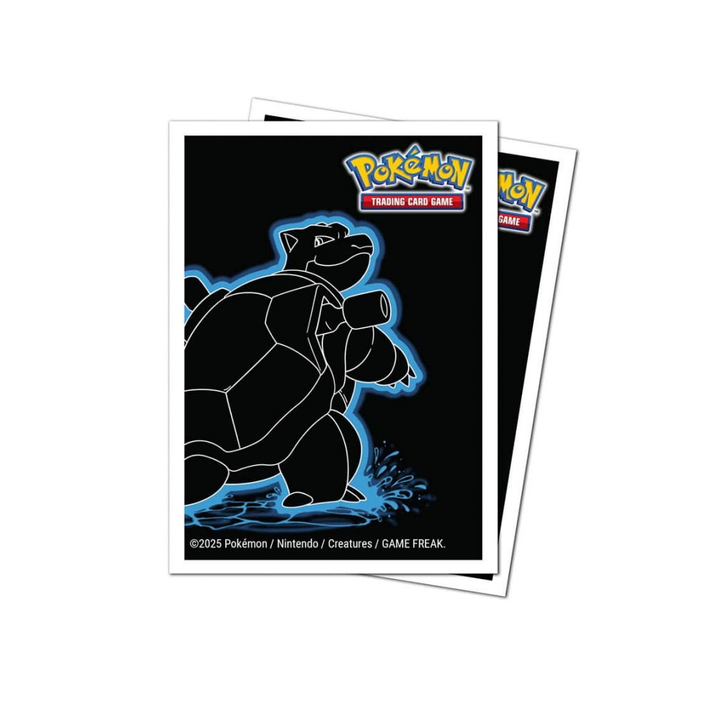 Pokémon TCG: Apex Deck Protector Sleeves - Neon Kanto Blastoise