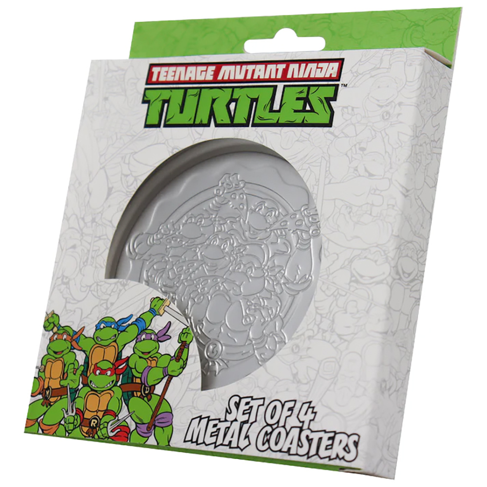 TMNT Set of 4 Embossed Metal Coasters