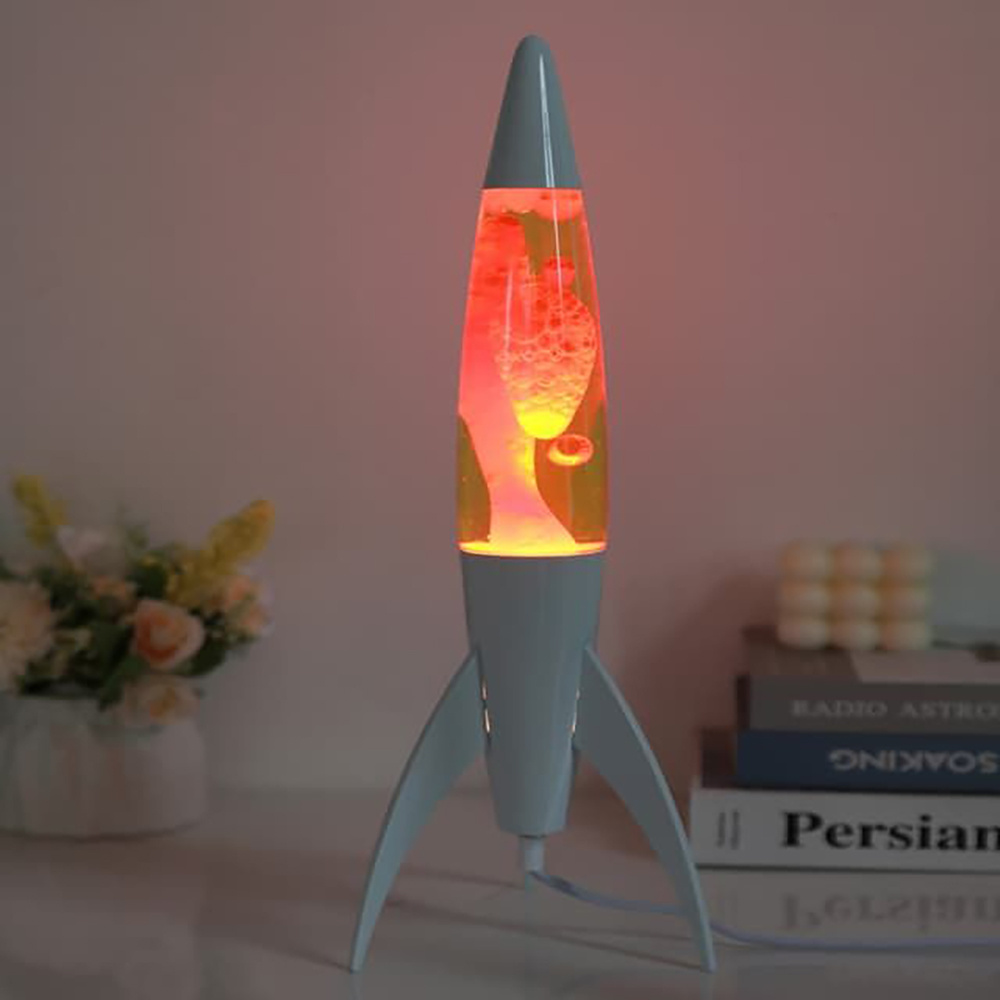 iTotal Lava Lamp - Rocket White/Yellow/Red