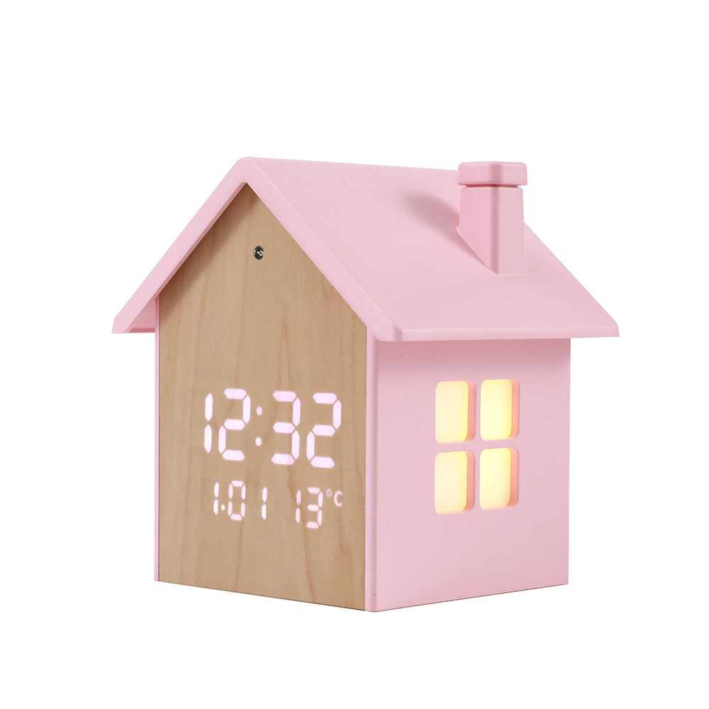 iTotal House Alarm Clock - Pastel Pink