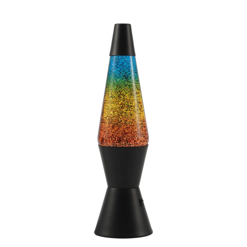 iTotal Lava Lamp - Black/Rainbowglitter